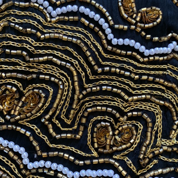 Vintage Beaded high neck top Med - Picture 8 of 10